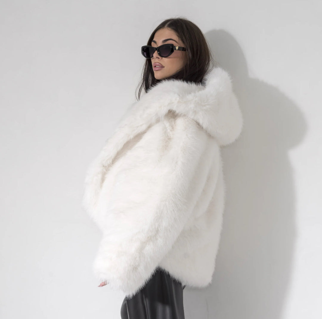 Vittoria Soft Fur Hooded Coat