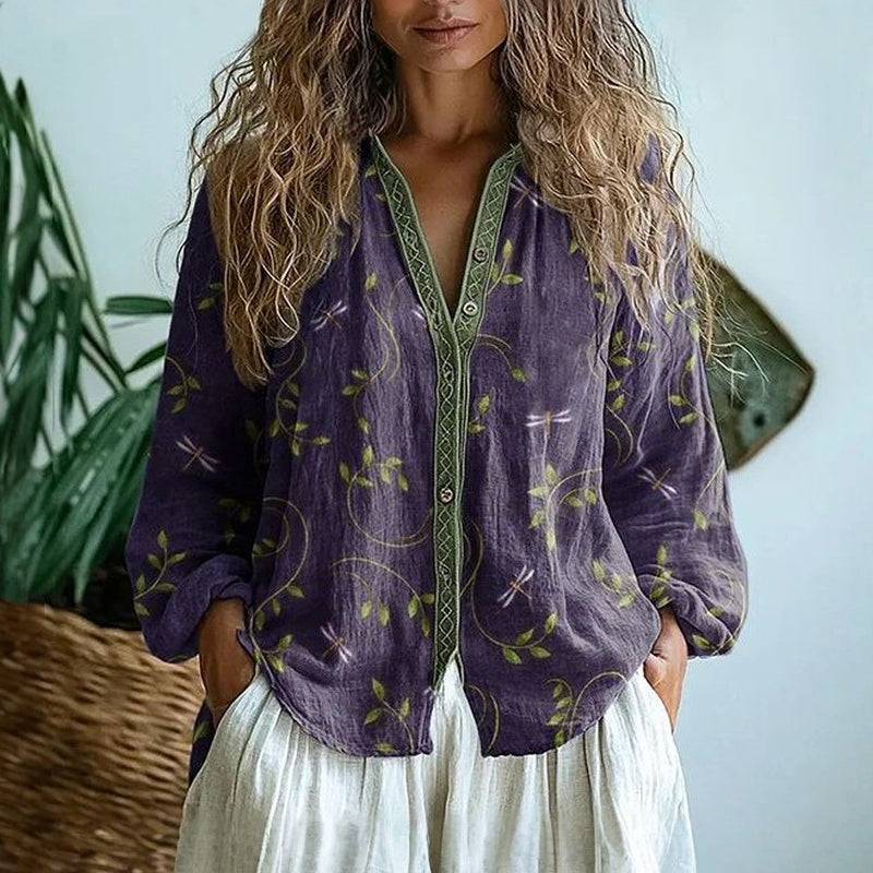 Laureen Elegant Floral Blouse