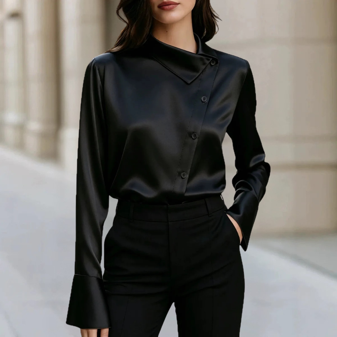 Odessa Asymmetric Collar Blouse