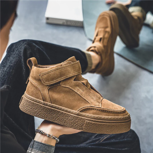 Brunello Suede Leather Sneakers