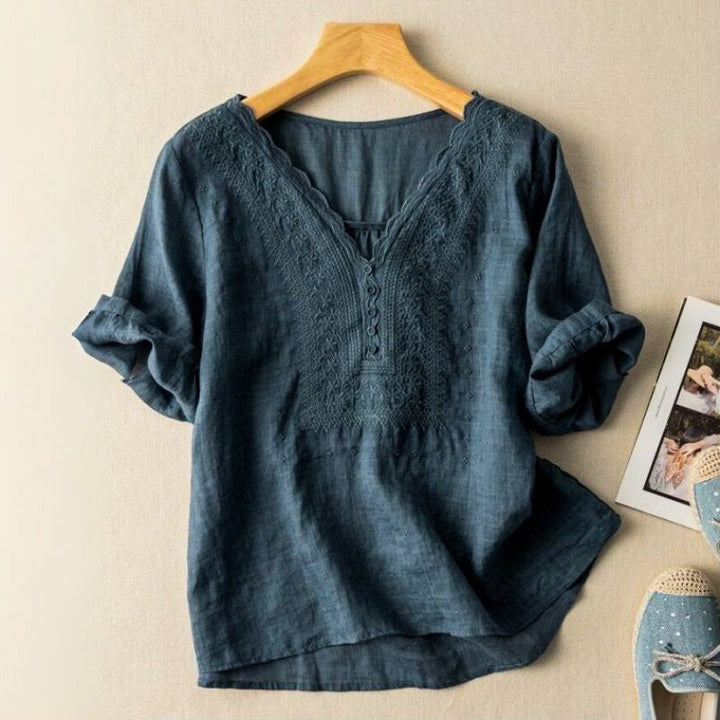 Araya Cotton-Linen Blouse