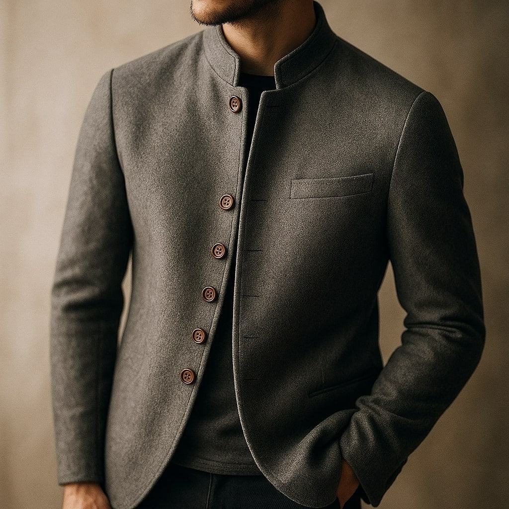 Marsimo Wool Stand-Collar Jacket
