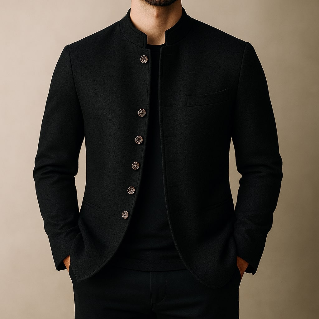 Marsimo Wool Stand-Collar Jacket