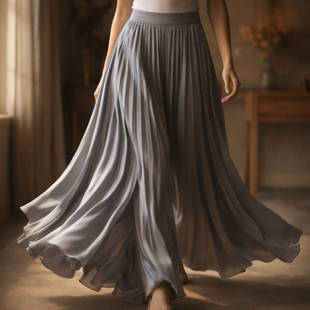 Simona Pleated A-Line Skirt