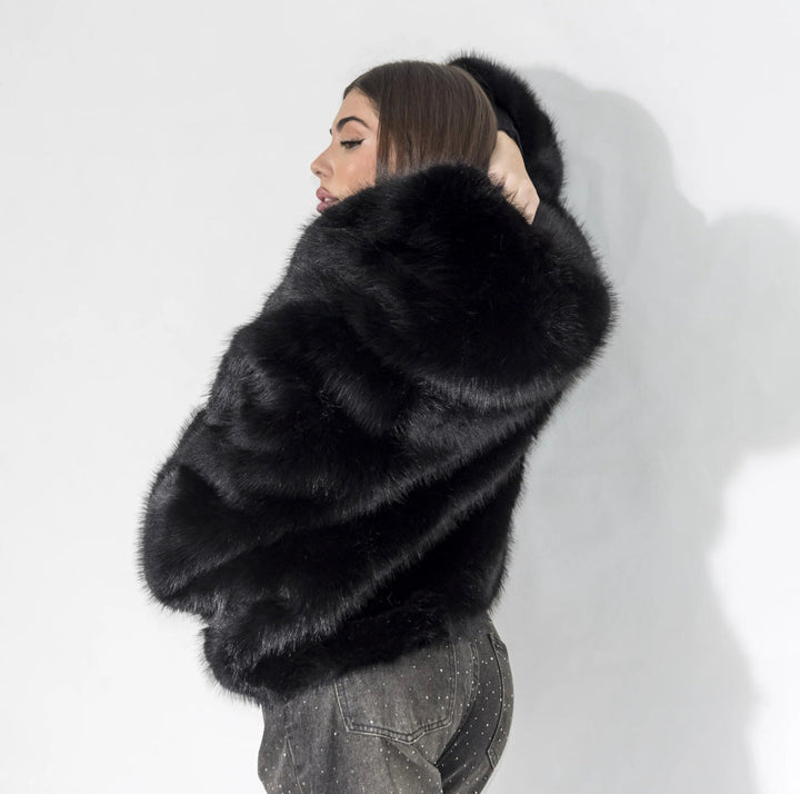 Vittoria Soft Fur Hooded Coat