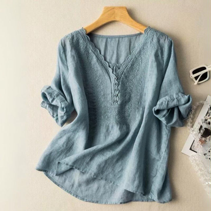 Araya Cotton-Linen Blouse