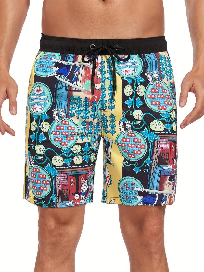 Ronan Flamingo Print Swim Trunk