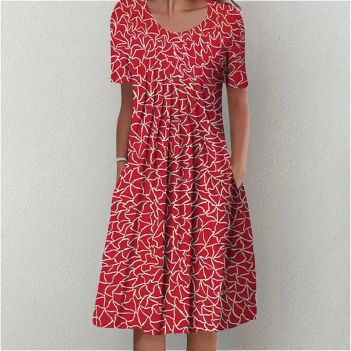 Valentine Floral Pocket Midi Dress