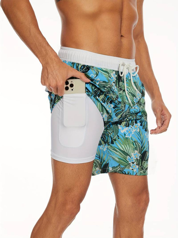 Ronan Flamingo Print Swim Trunk