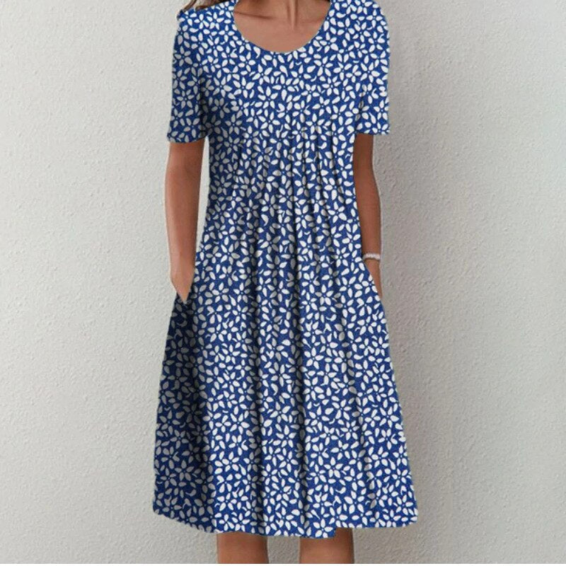Valentine Floral Pocket Midi Dress