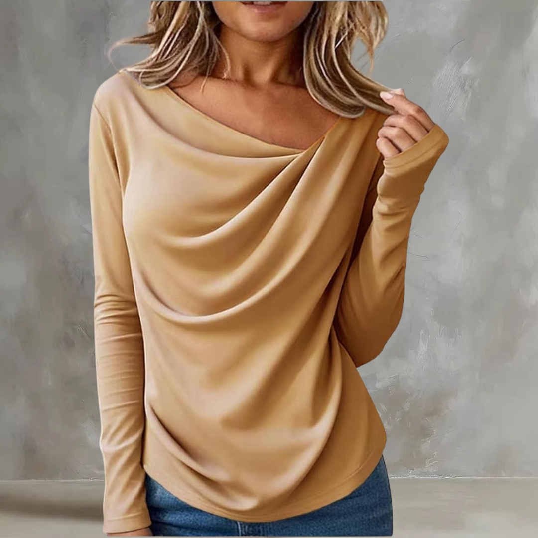 Simone Draped Neck Blouse