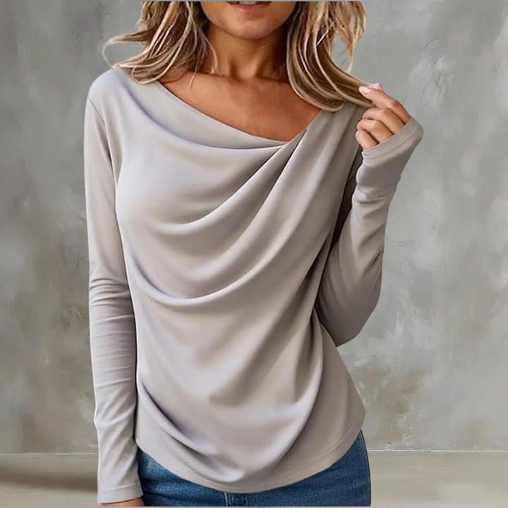 Simone Draped Neck Blouse