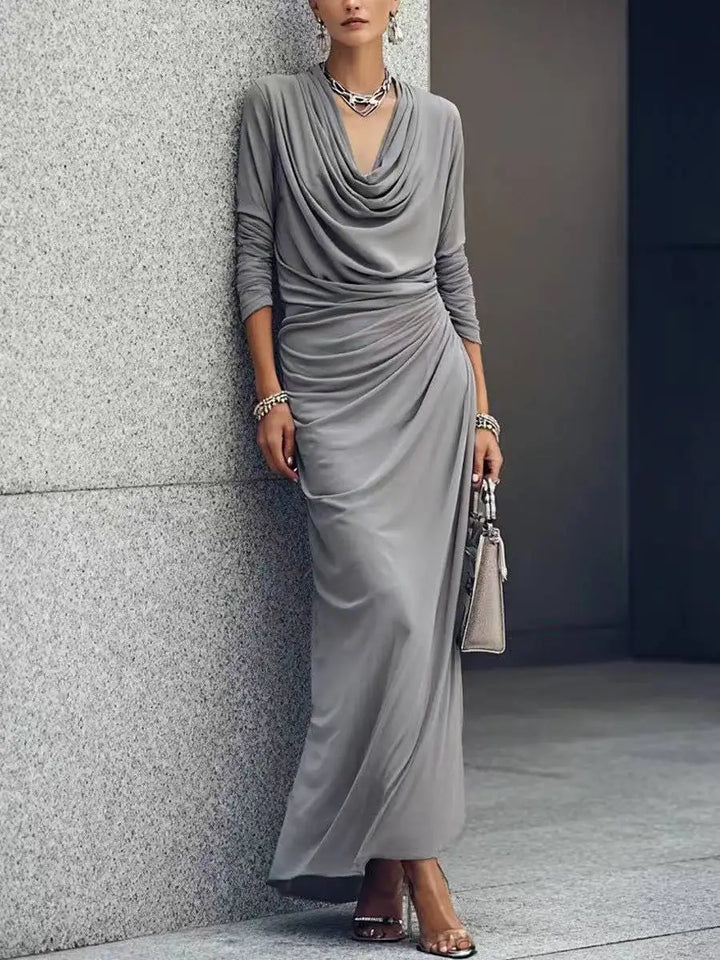 Vesper Draped Cowl Maxi Dress
