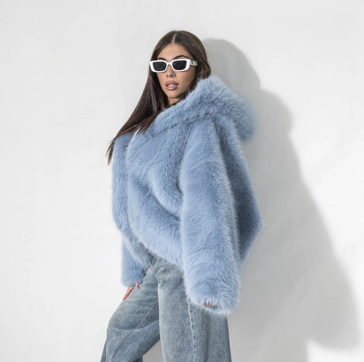 Vittoria Soft Fur Hooded Coat
