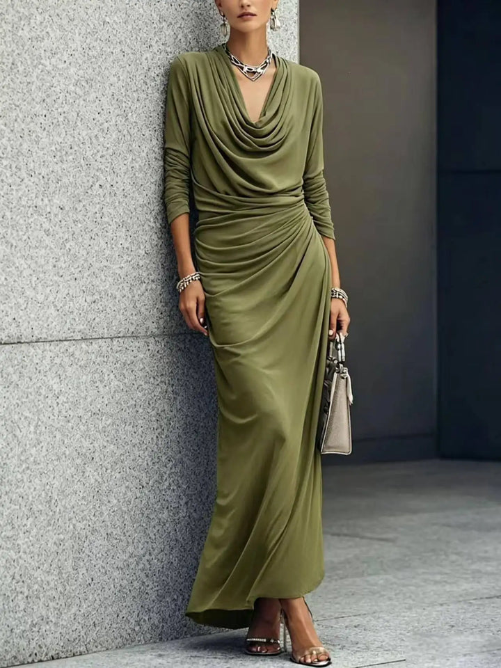 Vesper Draped Cowl Maxi Dress