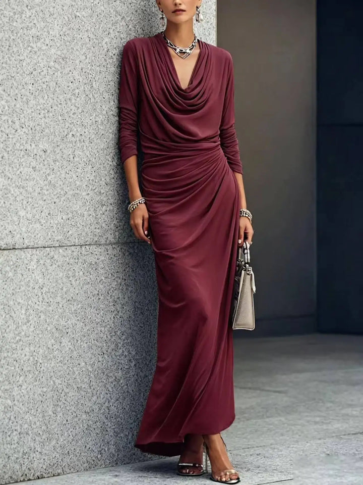 Vesper Draped Cowl Maxi Dress