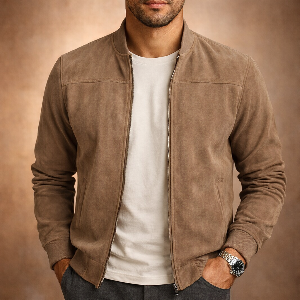 Harrison Suede Bomber Jacket