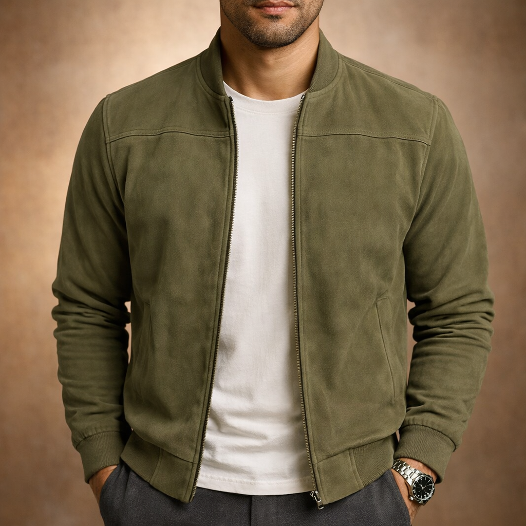 Harrison Suede Bomber Jacket