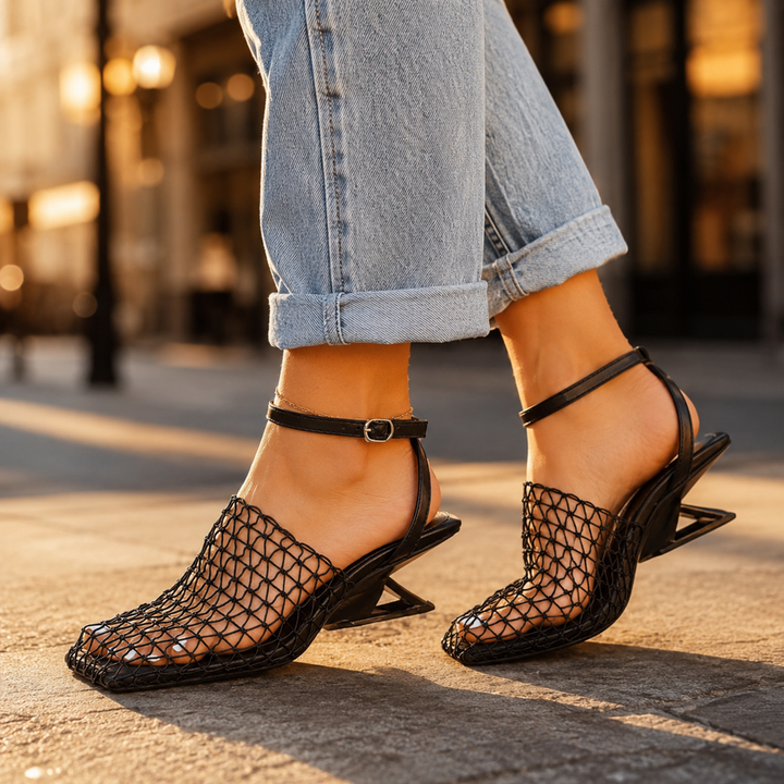 Aria Square Toe Slingback Sandals