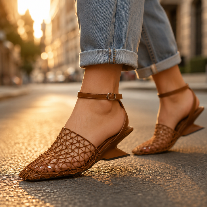 Aria Square Toe Slingback Sandals