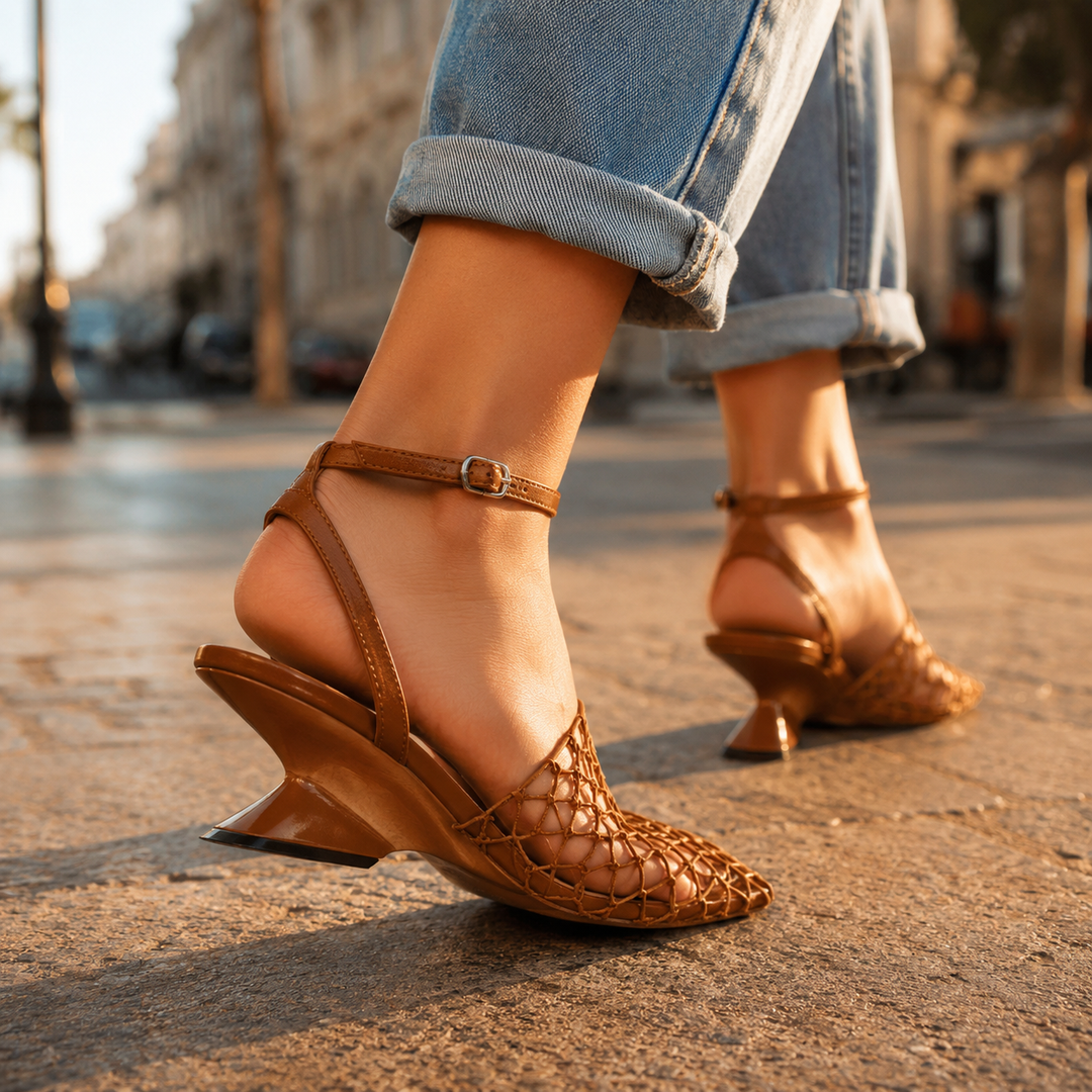 Aria Square Toe Slingback Sandals