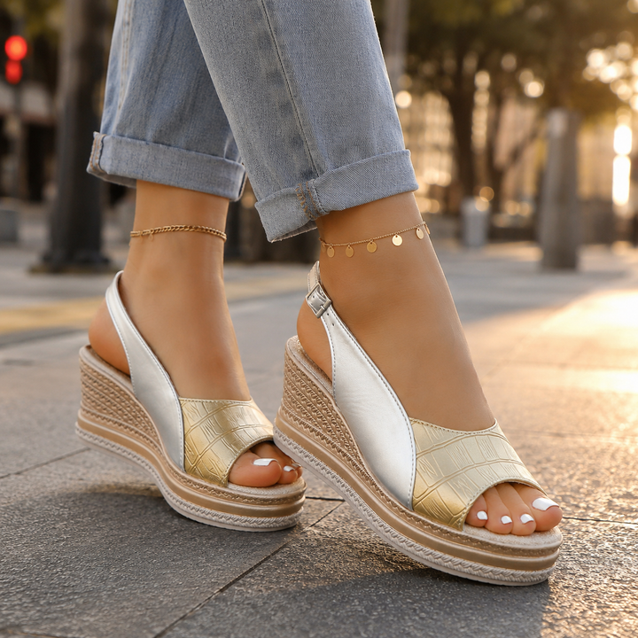 Monica Orthopedic Slingback Wedge Sandals