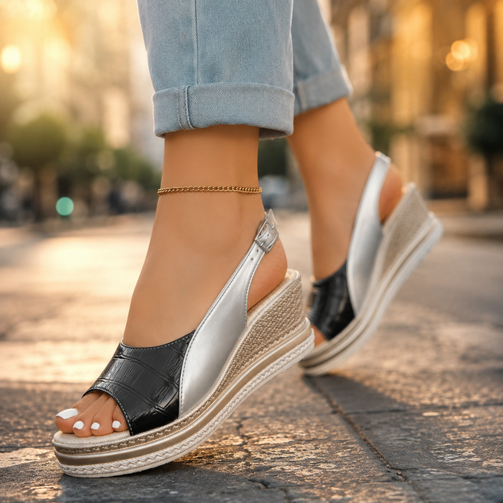 Monica Orthopedic Slingback Wedge Sandals