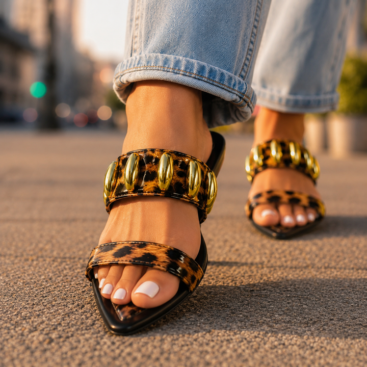 Reese Orthopedic Pointed Toe Slide Sandals