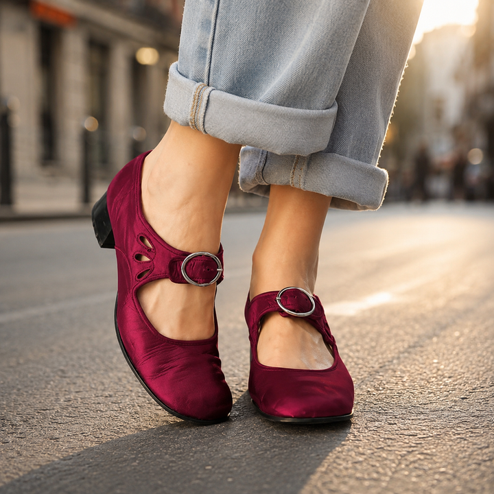 Tina Orthopedic Mary Jane Buckle Shoes
