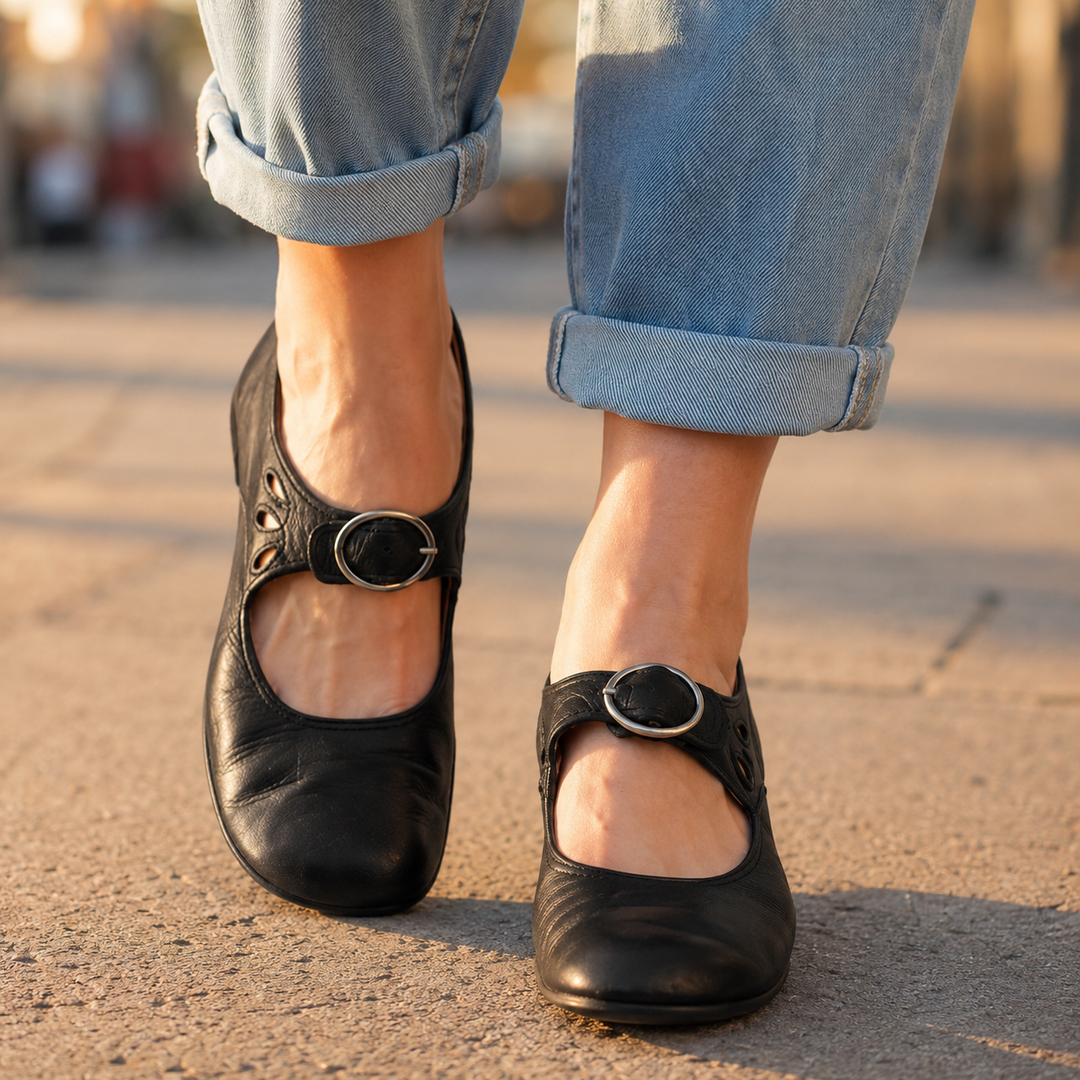 Tina Orthopedic Mary Jane Buckle Shoes