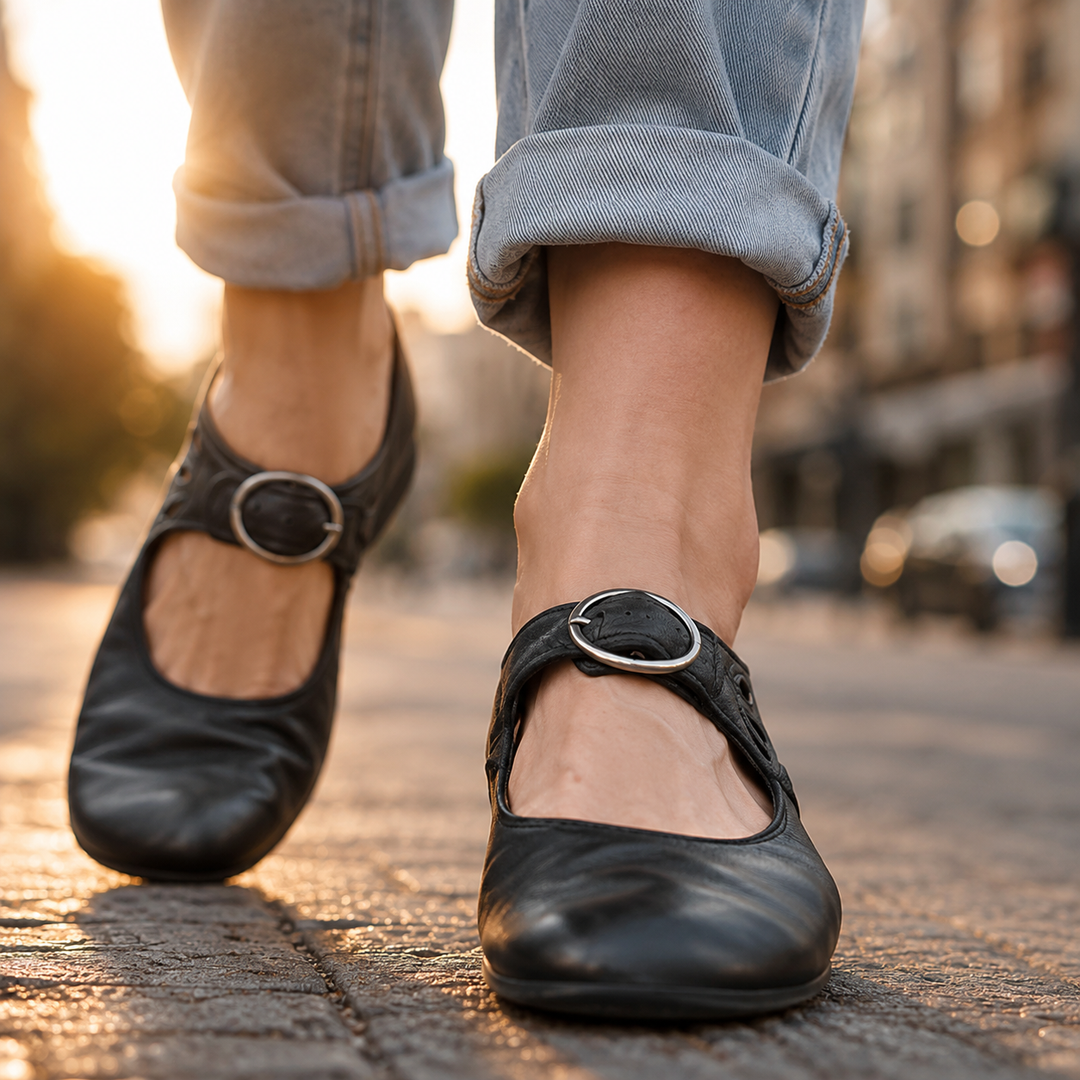 Tina Orthopedic Mary Jane Buckle Shoes