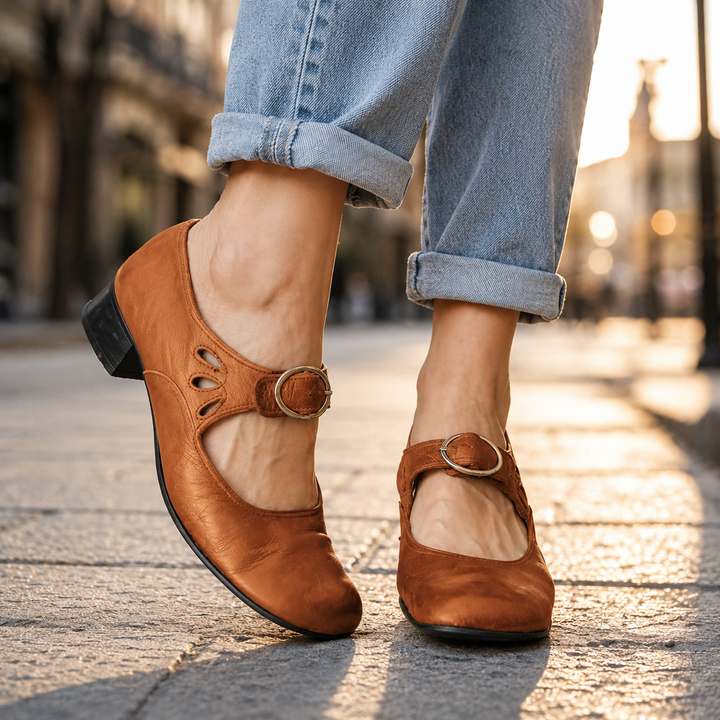 Tina Orthopedic Mary Jane Buckle Shoes