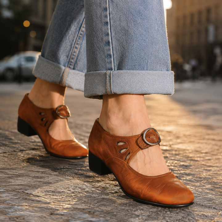 Tina Orthopedic Mary Jane Buckle Shoes