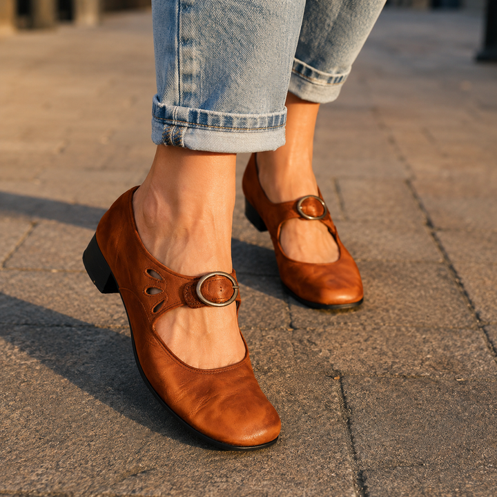 Tina Orthopedic Mary Jane Buckle Shoes