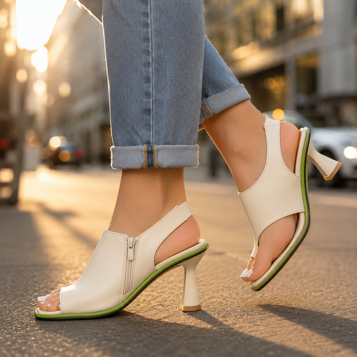 Ruby Square Toe Heel Sandals