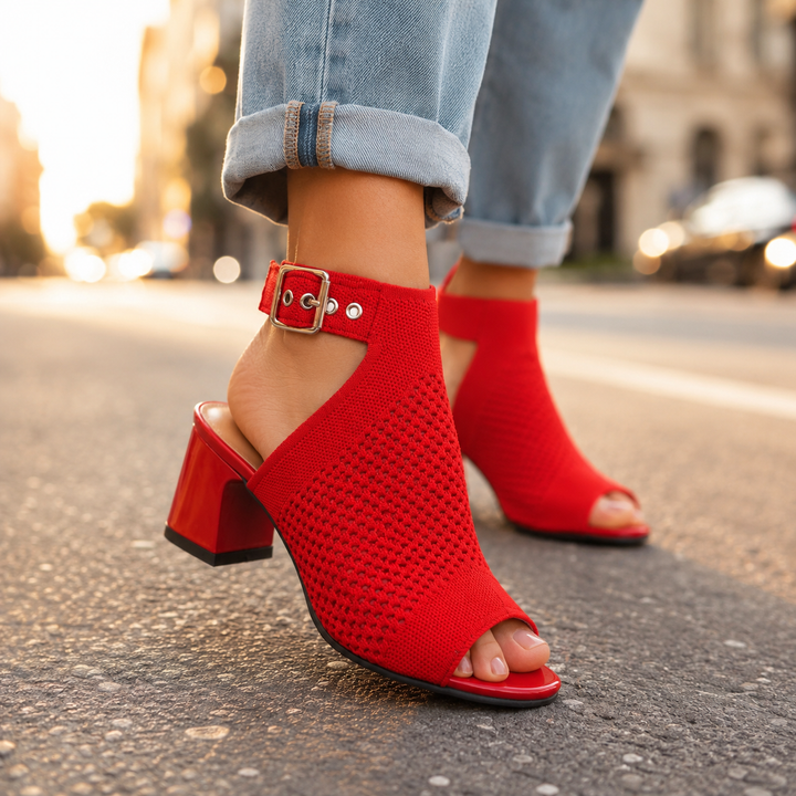 Cristine Peep Toe Ankle Strap Sandals
