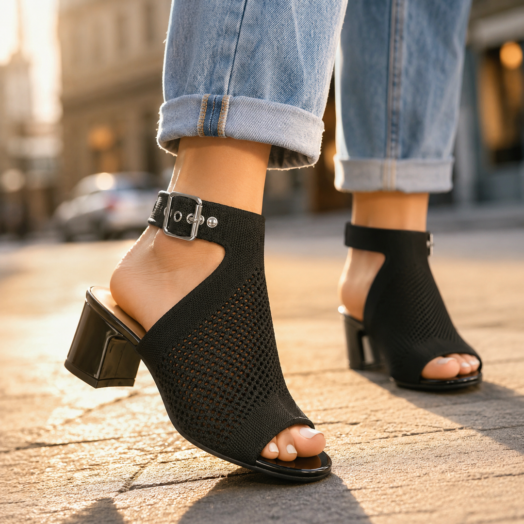 Cristine Peep Toe Ankle Strap Sandals