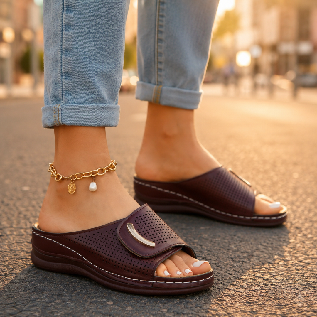Zariah Supportive Wedge Slide Sandals