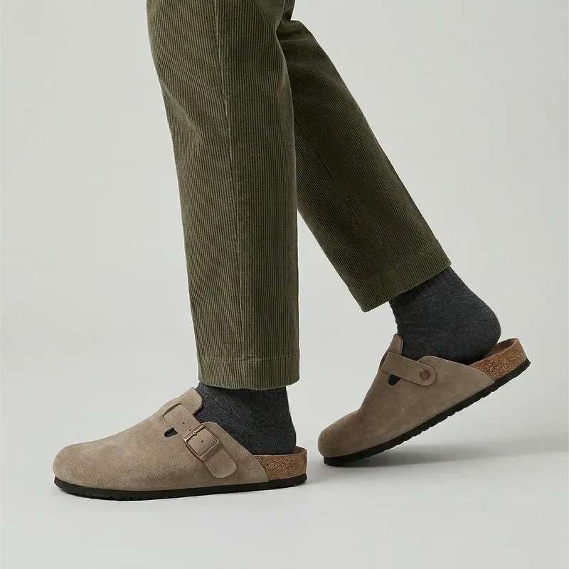 Rowan Adjustable Buckle Suede Clogs