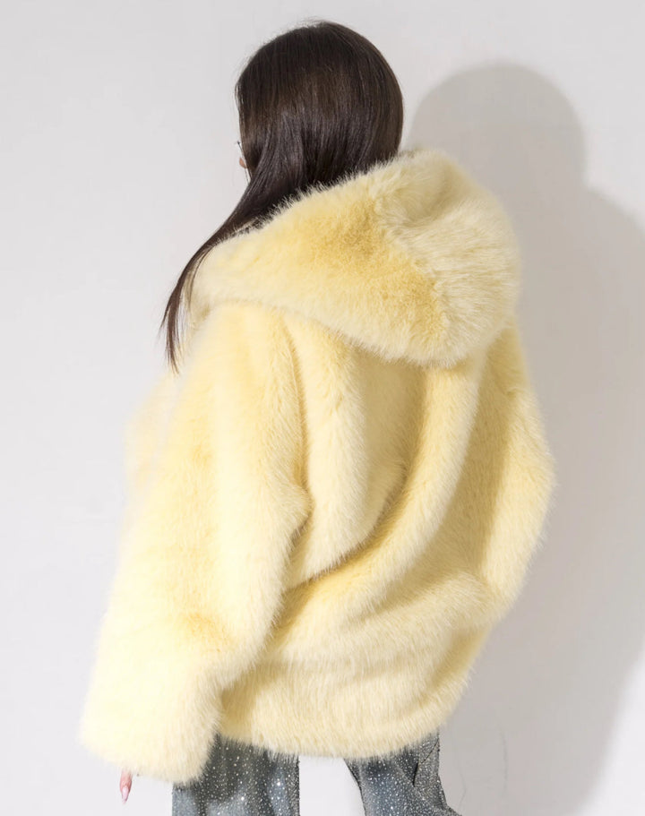 Vittoria Soft Fur Hooded Coat