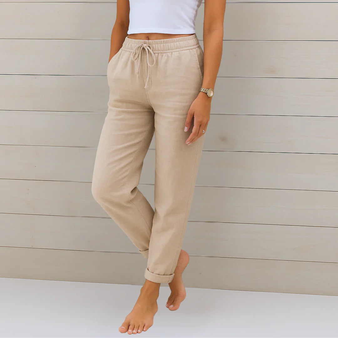 Riona Linen Stretch Trousers