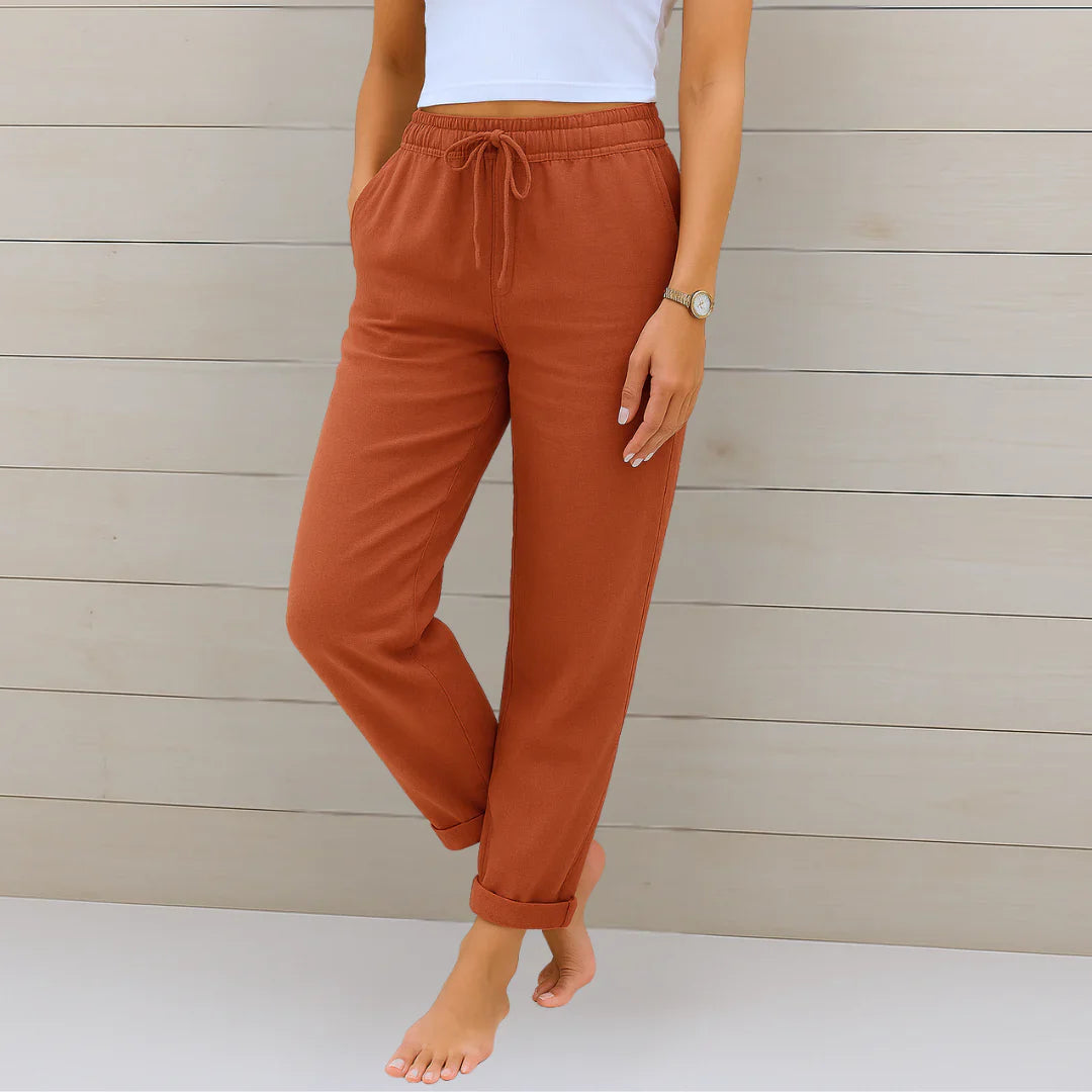 Riona Linen Stretch Trousers