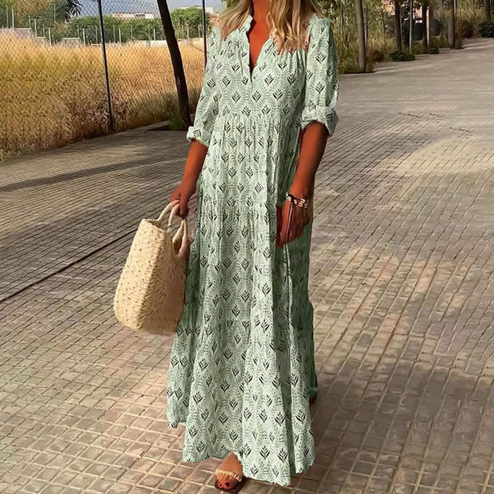Maxine Boho Print Maxi Dress