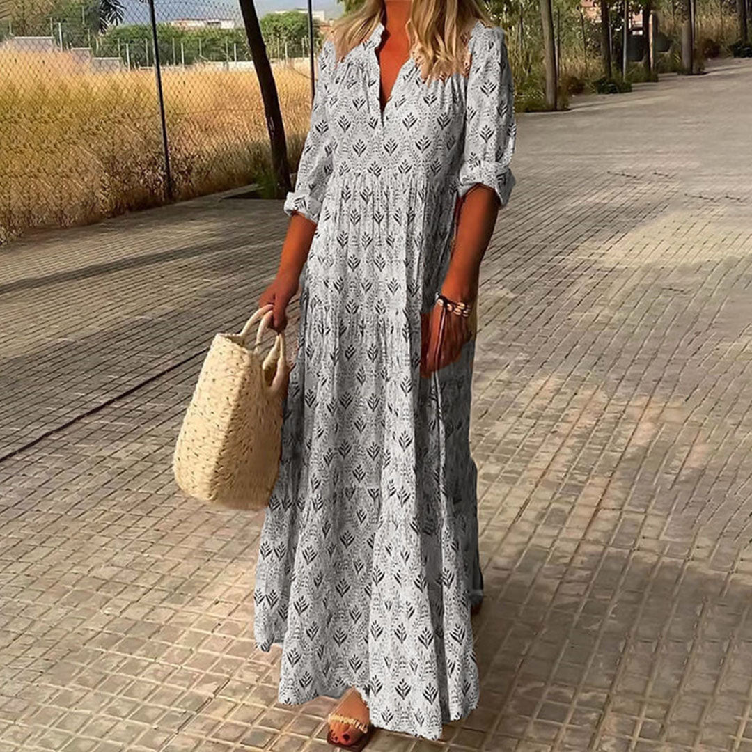 Maxine Boho Print Maxi Dress