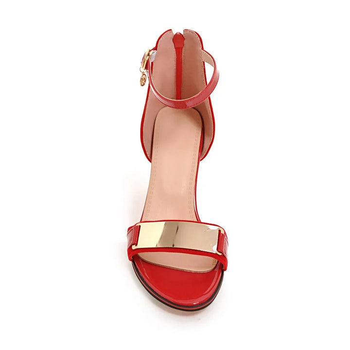 Ariel Open Toe Block Heels