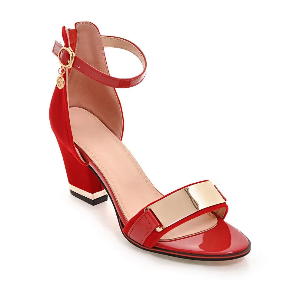 Ariel Open Toe Block Heels