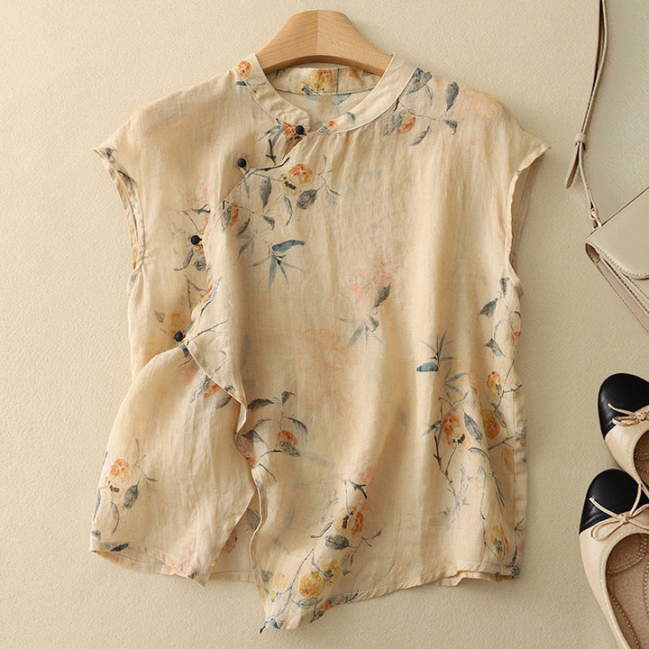 Elara  Vintage Sleeveless Top