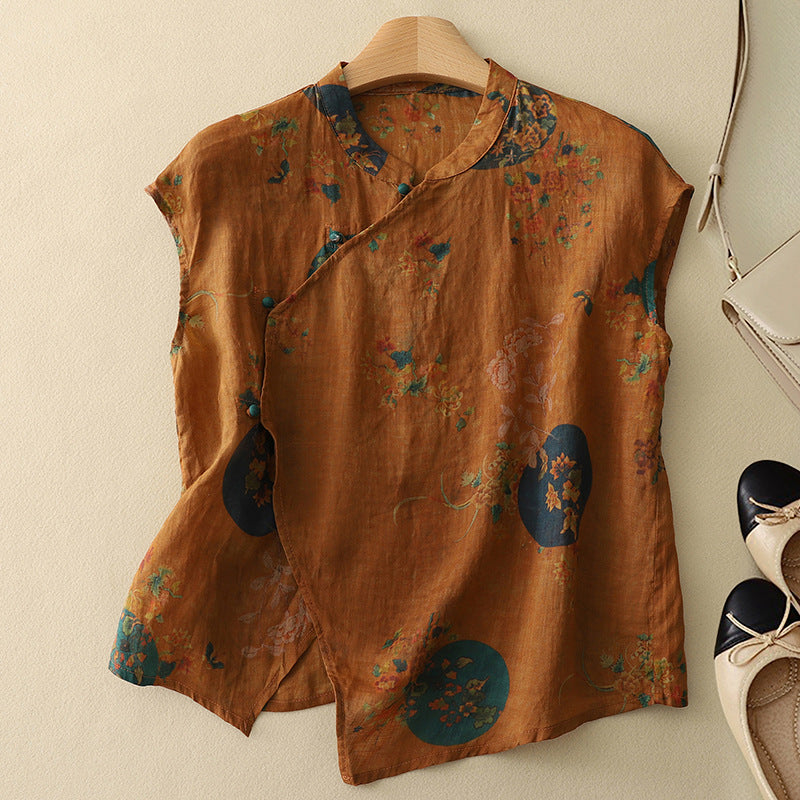 Elara  Vintage Sleeveless Top