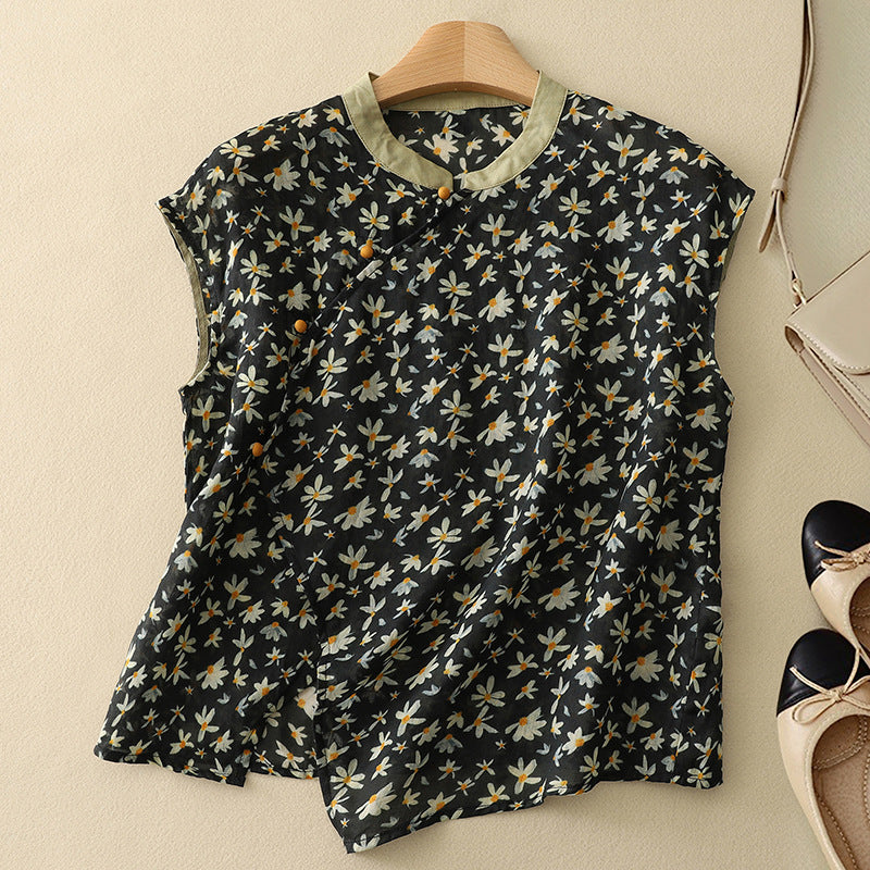 Elara  Vintage Sleeveless Top