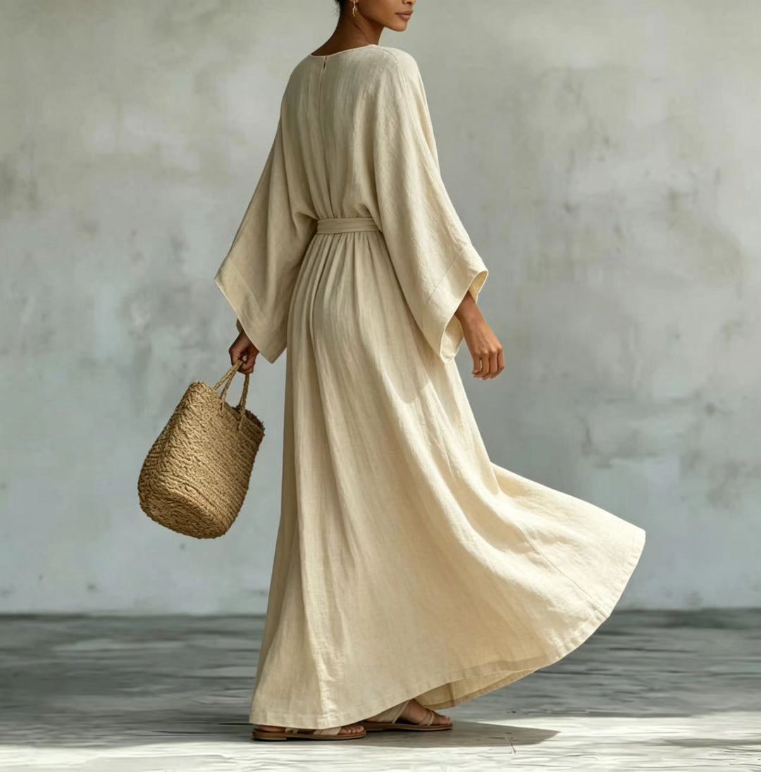 Celeste Elegant Draped Maxi Dress